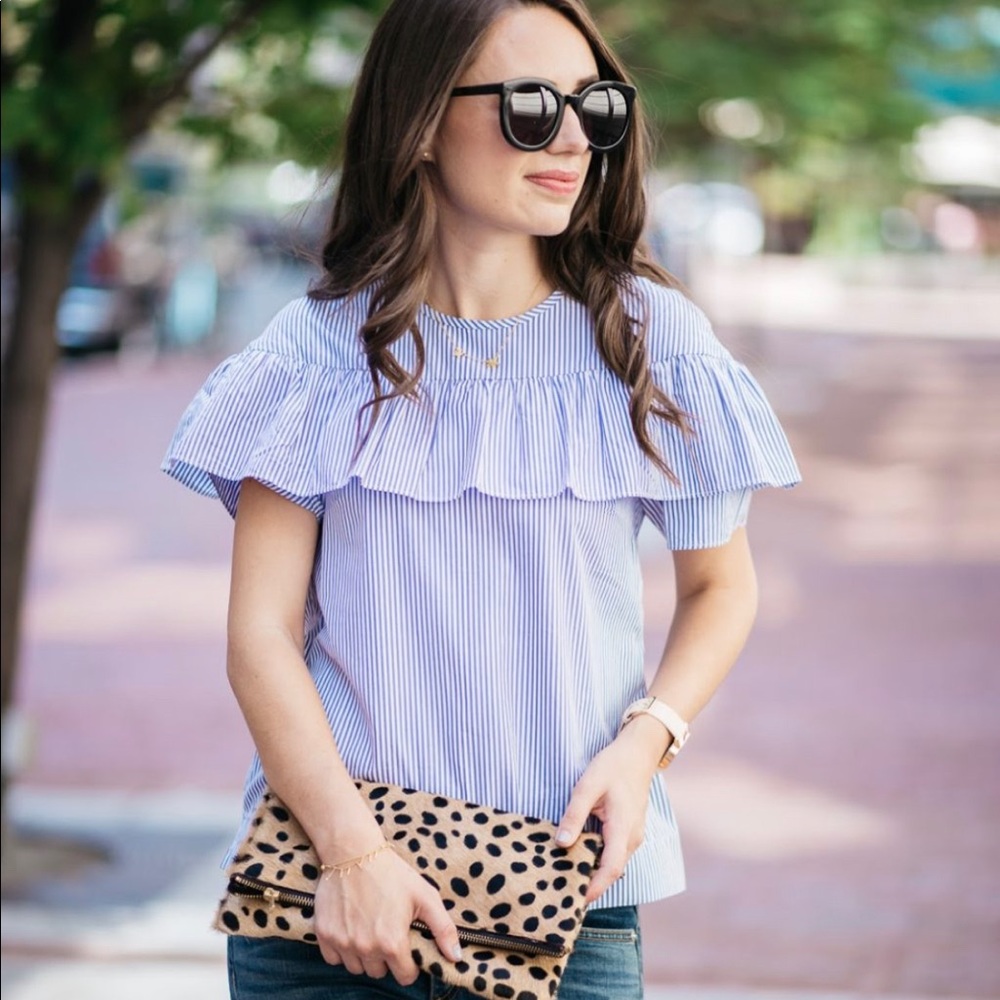 Crew ruffled top